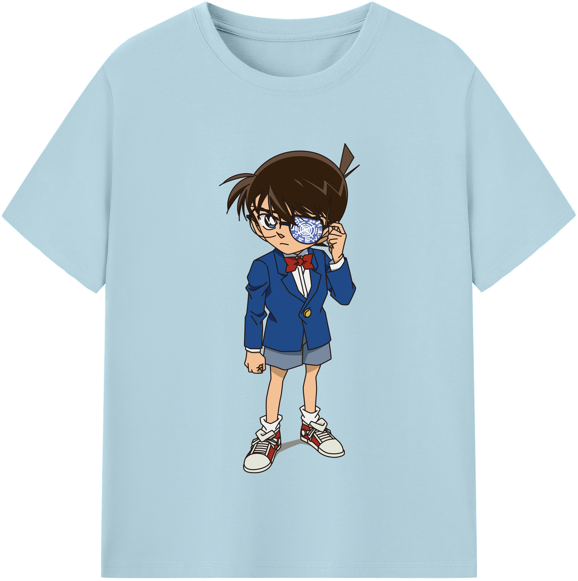 （画像用） 名探偵コナン 江戸川 コナン Detective Conan Conan Edogawa 綿100％半袖Tシャツ（フロントプリント）